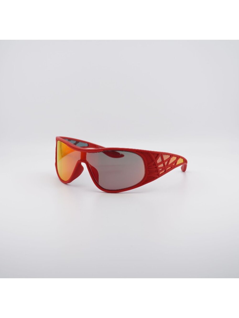 Dior DiorFluidCannage M1I 36J7 Sunglasses Red Shield Frame, Red Mirror Lenses